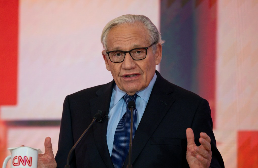 Investigative reporter Bob Woodward speaking at the CNN International Summit in Lisbon, Portugal on the topic